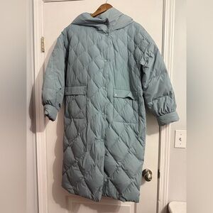 CACHAREL PARIS Women's Quilted Puffer Coat - Light Blue